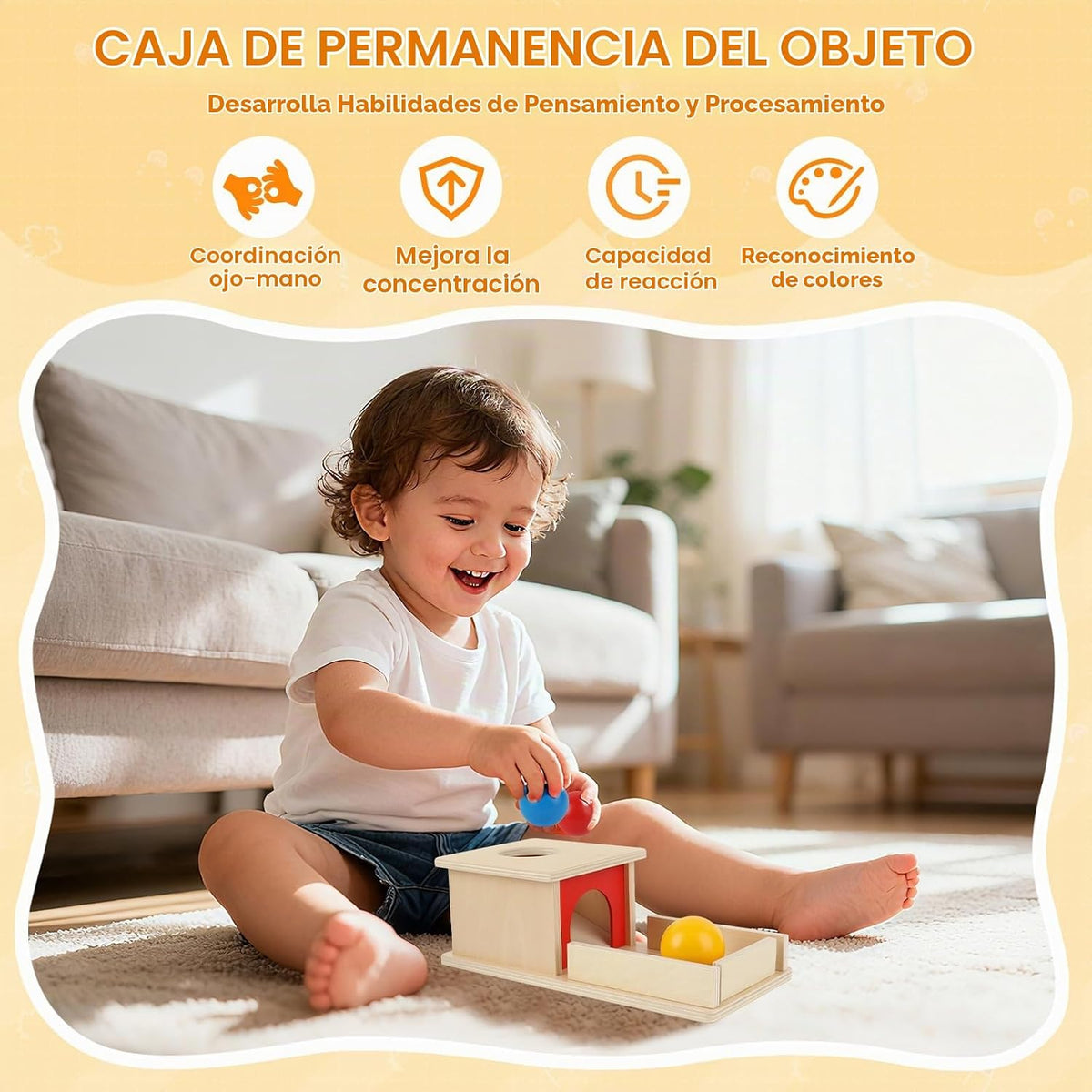 Juguetes Montessori para bebés de 6 a 12 meses, 7 en 1 juguetes edu...