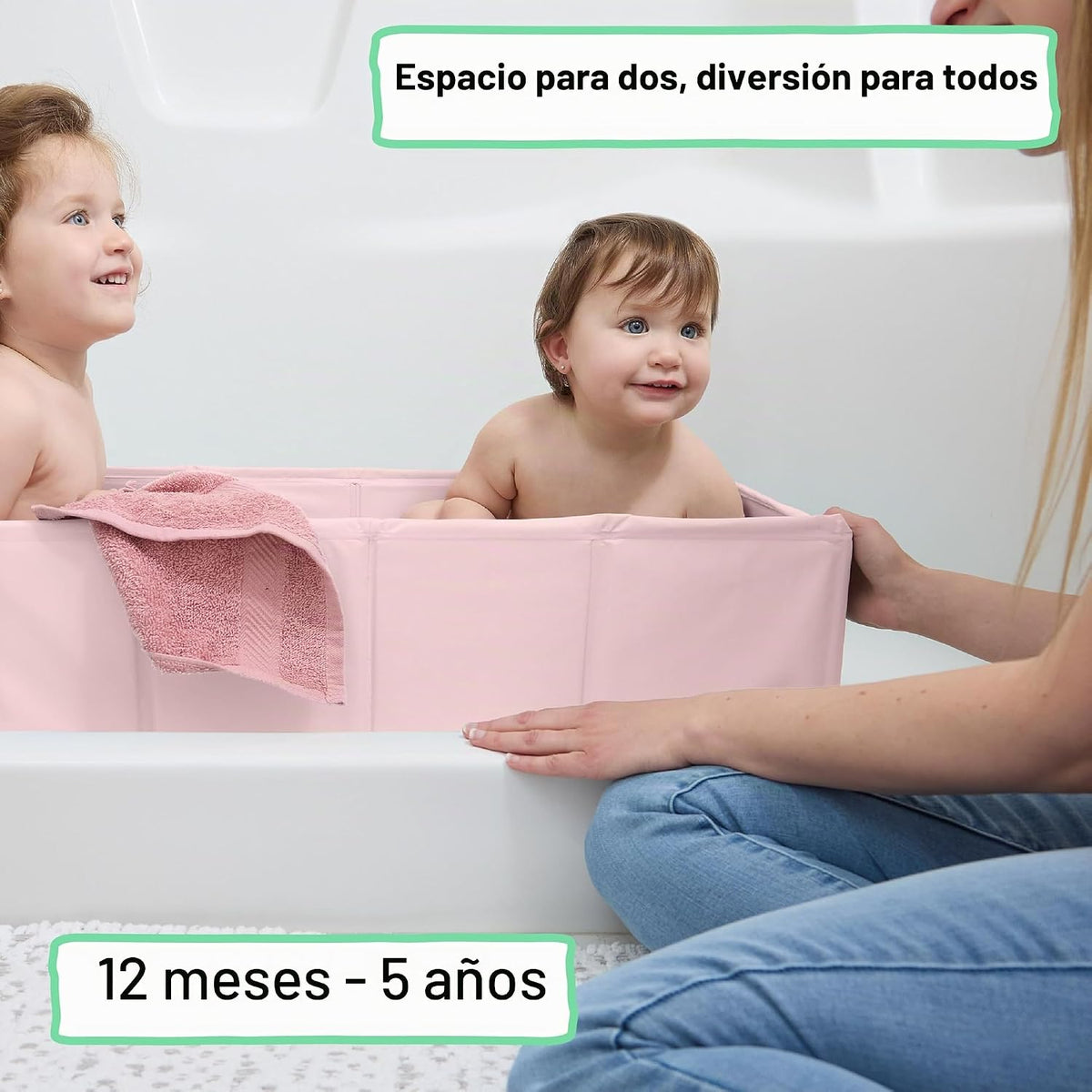 Ingenuity Tuckaway - Bañera plegable para niños pequeños, convierte...