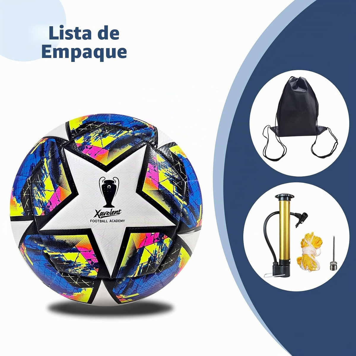 XAVOLENT Balón de fútbol profesional Tamaño 5,4 | Pelota de entrena...