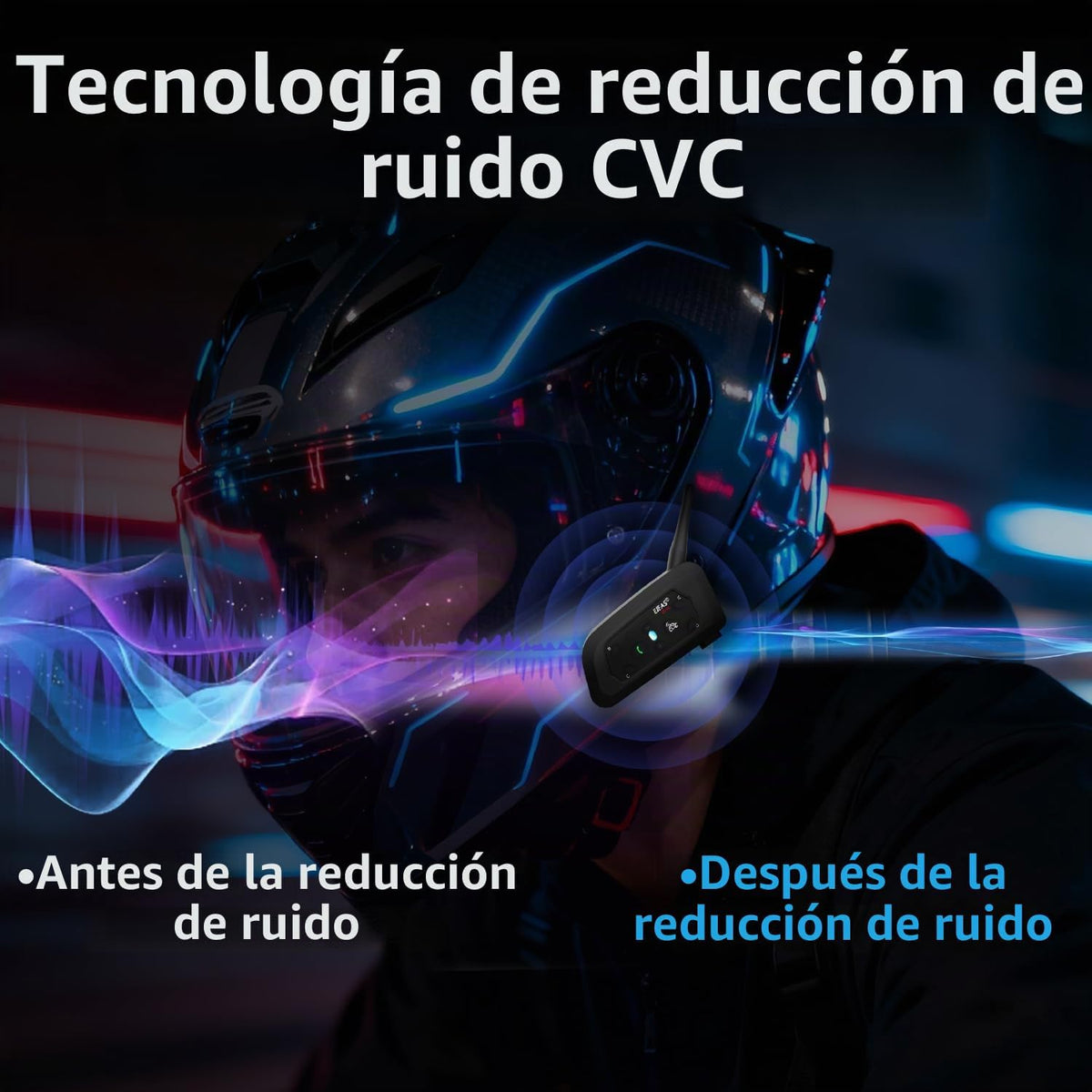 Novamente V6 Pro+ - Casco de motocicleta Bluetooth Intercomunicador...