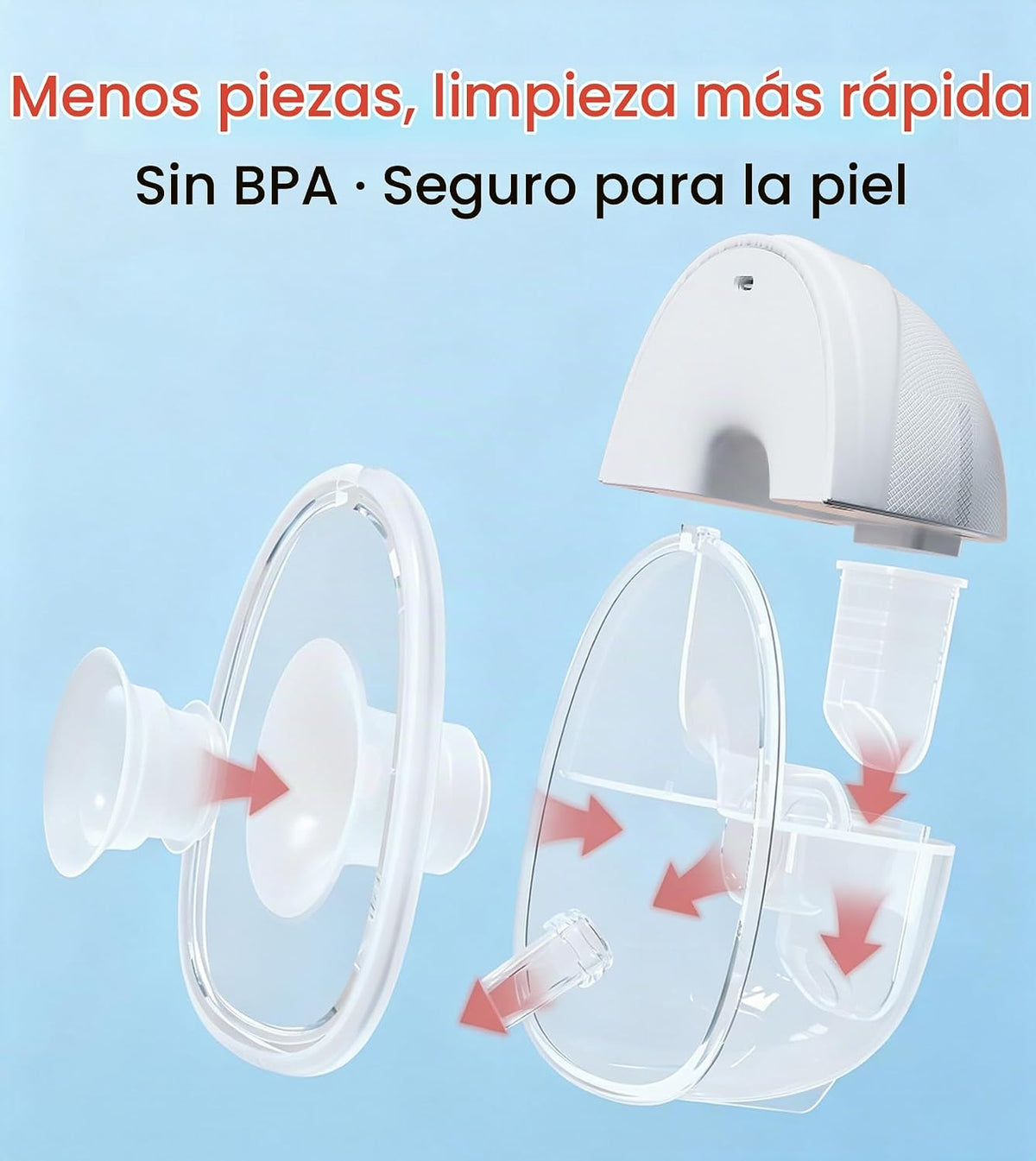 NCVI Extractor de leche manos libres, bomba de lactancia materna po...