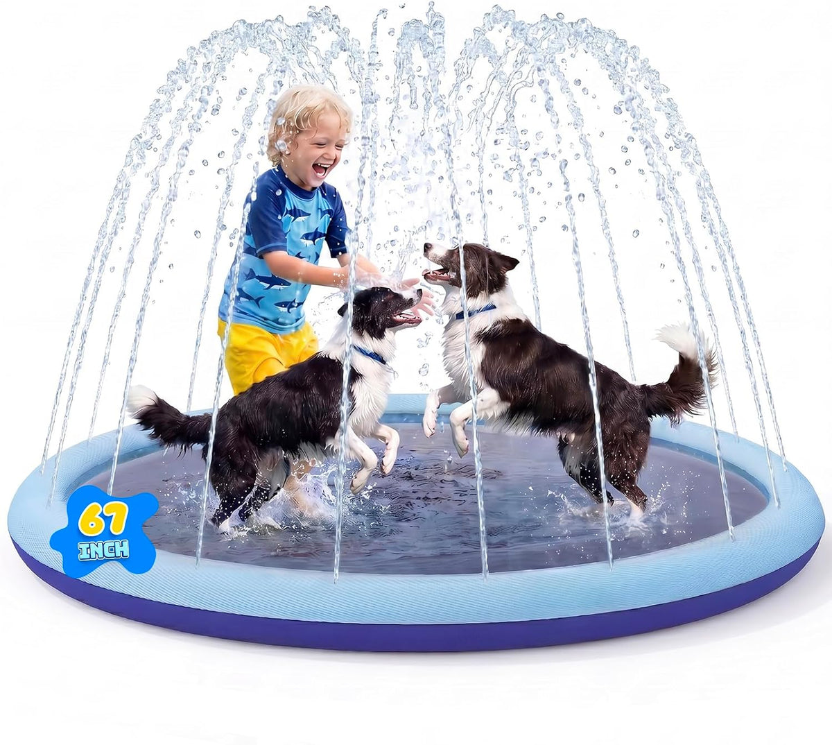 COMMOUDS - Almohadilla de salpicaduras para niños y perros, piscina...
