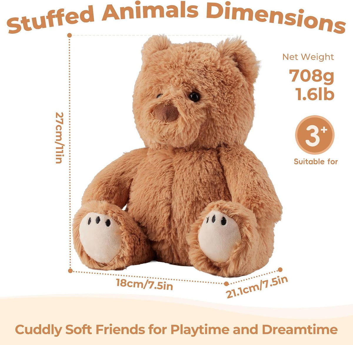 Oso de peluche para microondas, juguetes de peluche calentables y r...