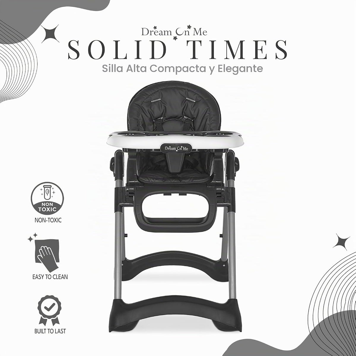Dream On Me Solid Times - Silla alta para bebés y niños pequeños en...