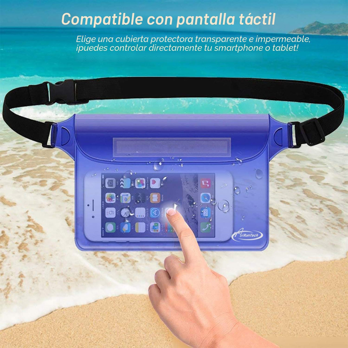 AiRunTech Bolsa impermeable con correa para la cintura (paquete de...