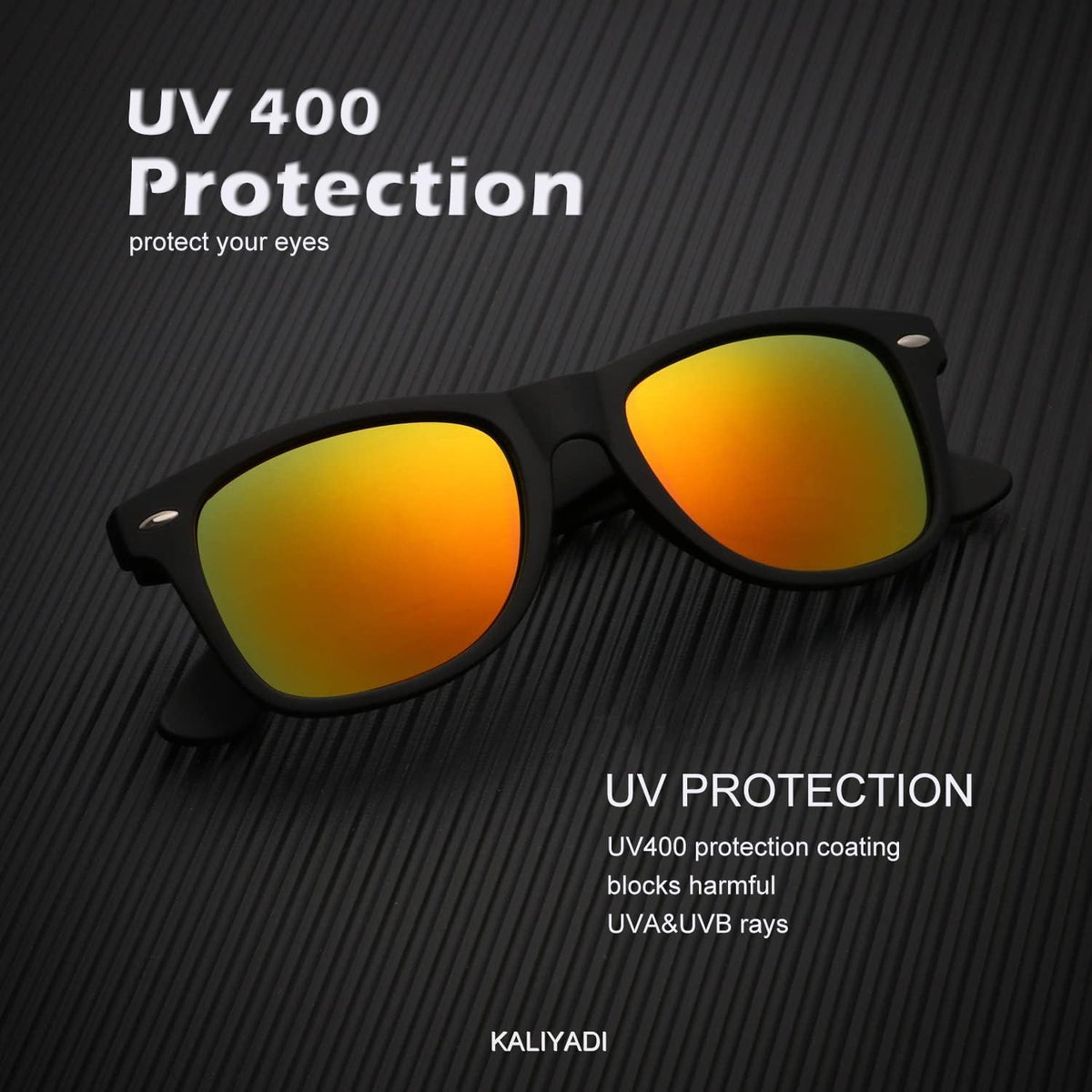 KALIYADI Lentes de sol polarizados para hombres y mujeres, con acab...