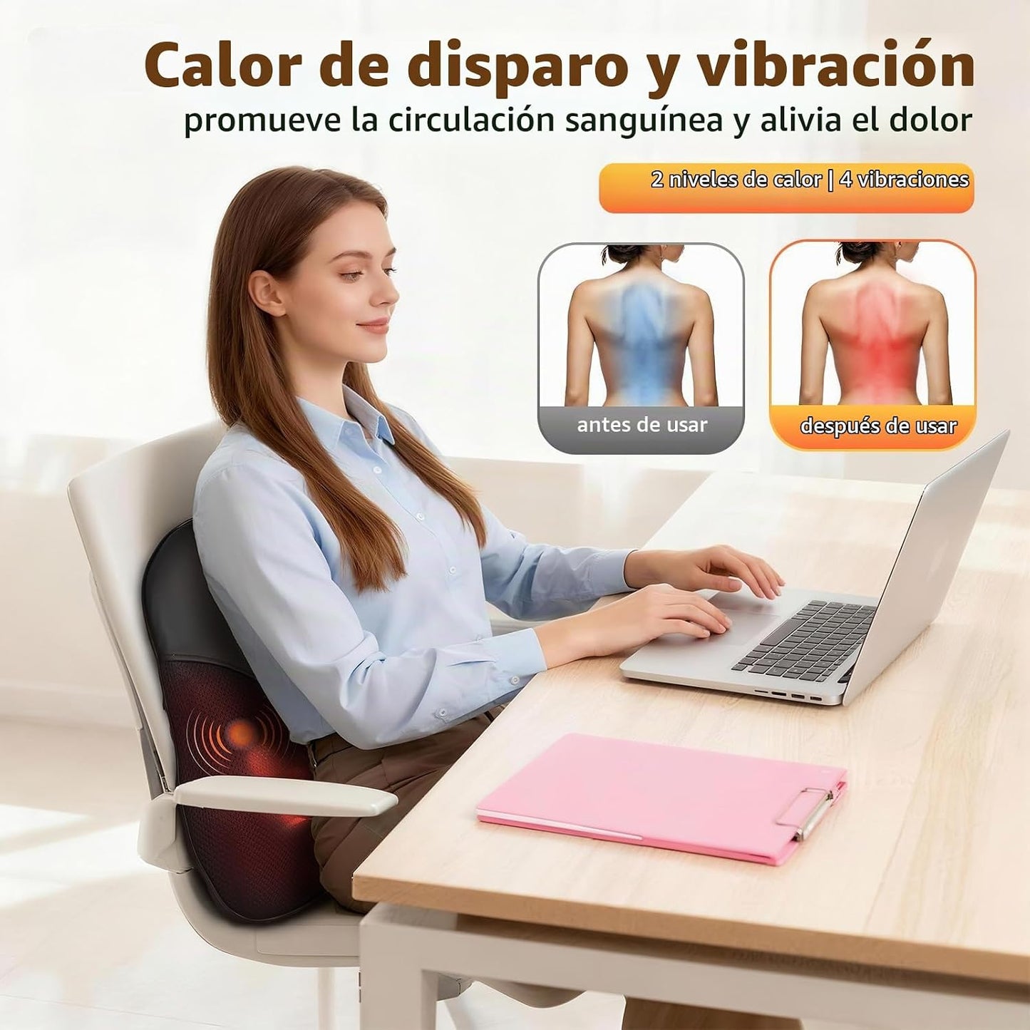 hlthsky Shiatsu - Masajeador de espalda y cuello para aliviar el do...