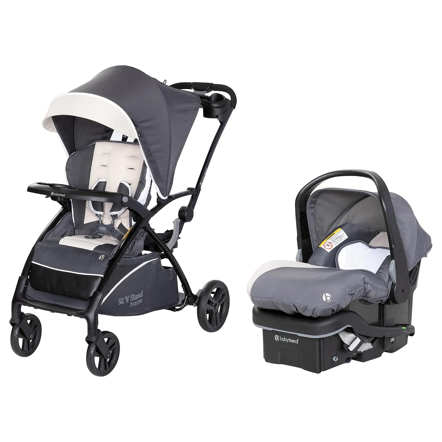Baby Trend Sit N' Stand - Cochecito 5 en 1 con toldo y cesta de...
