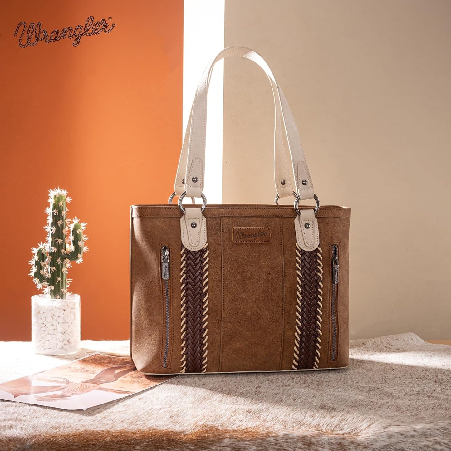 Montana West Wrangler Bolso de mano para mujer con múltiples bolsil...