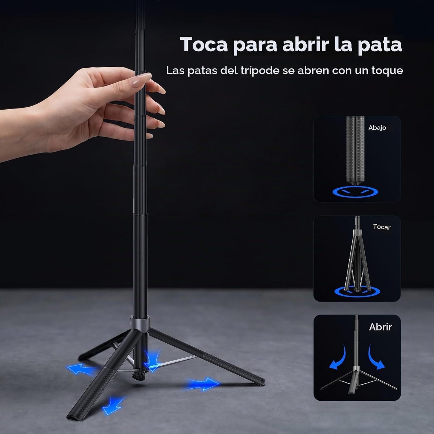 Trípode magnético para teléfono con luz para iPhone MagSafe de 70.9...