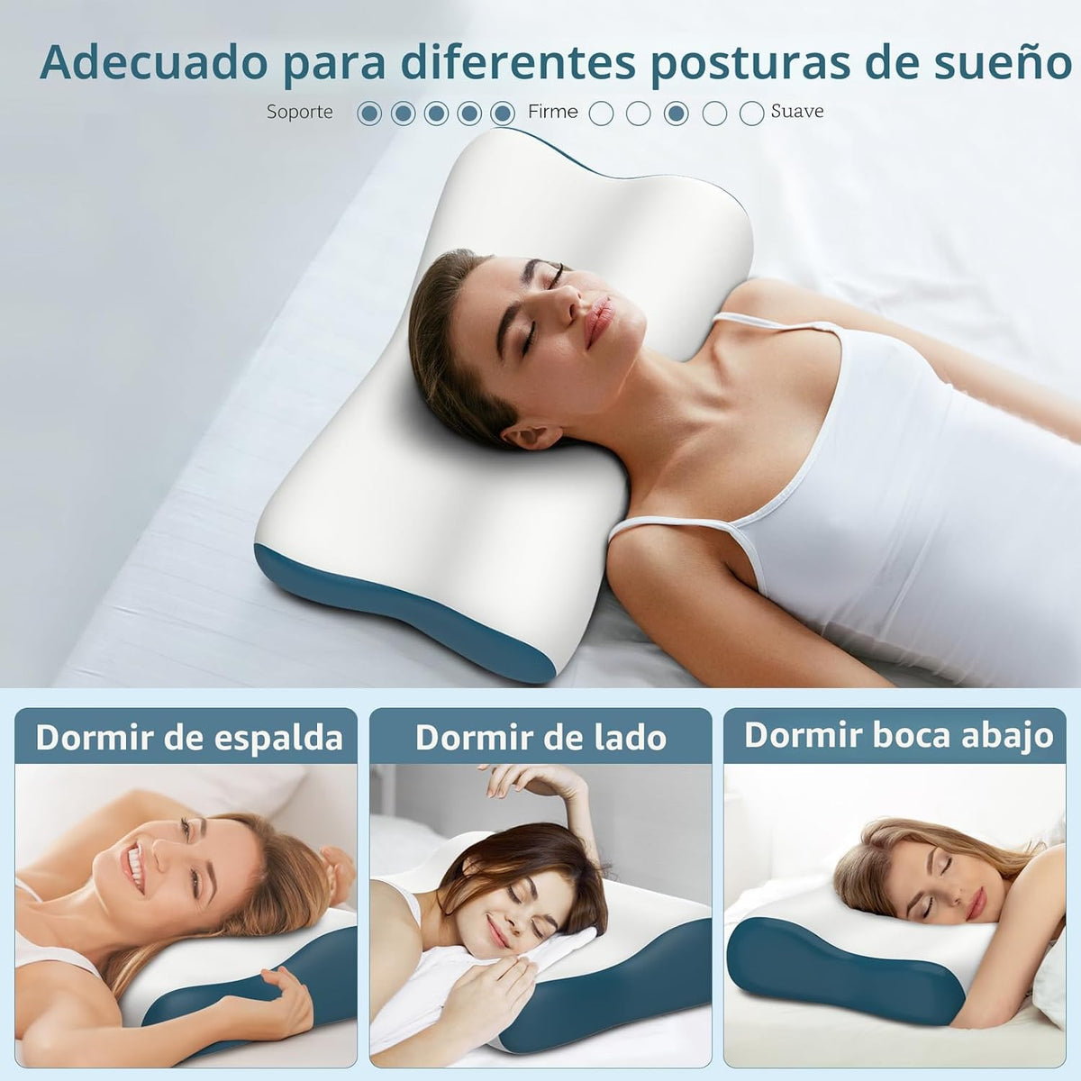 Almohada cervical para el alivio del dolor, almohadas de espuma vis...