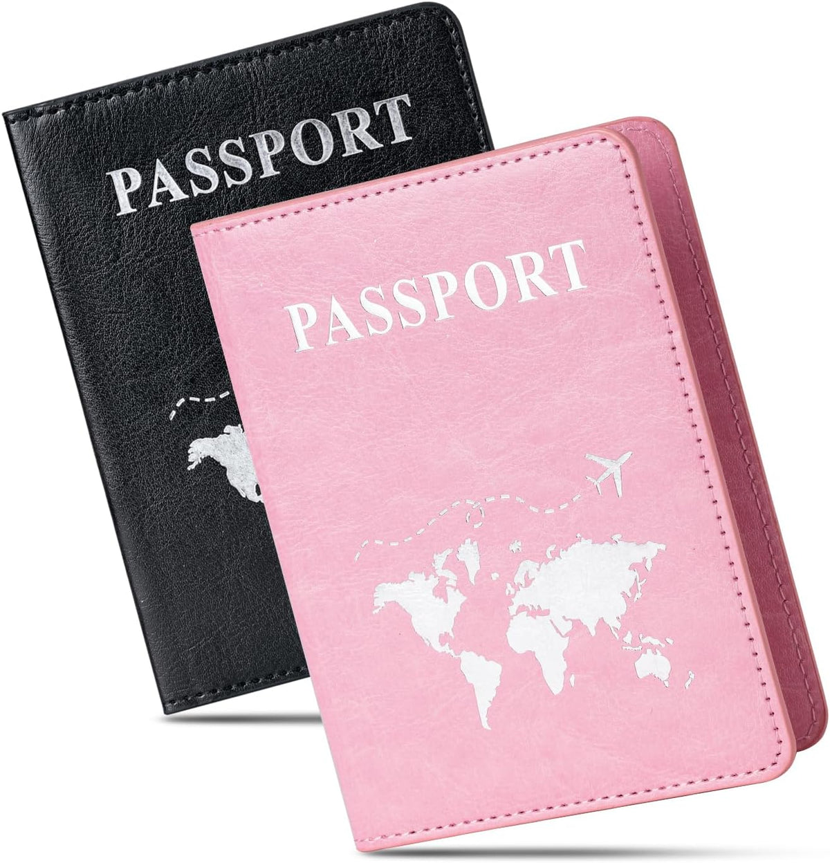 2 soportes para pasaporte, cartera ultradelgada para pasaporte para...