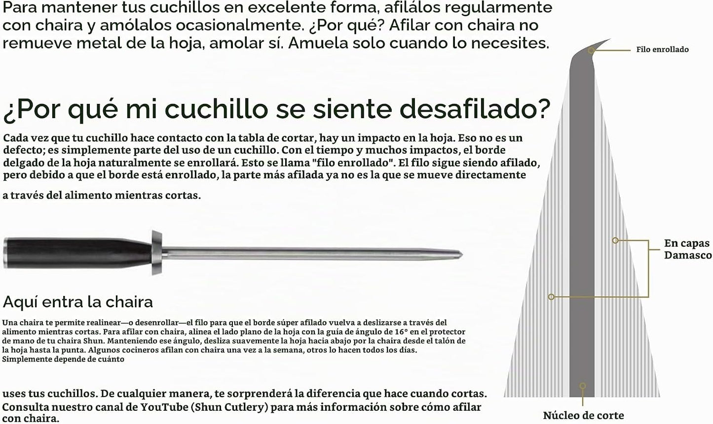 Cuchillo de chef Shun Premier gris de 8 pulgadas, cuchillo de cocin...