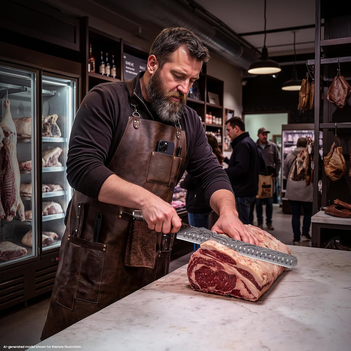 SYOKAMI Juego de cuchillos para rebanar brisket, cuchillos de trinc...