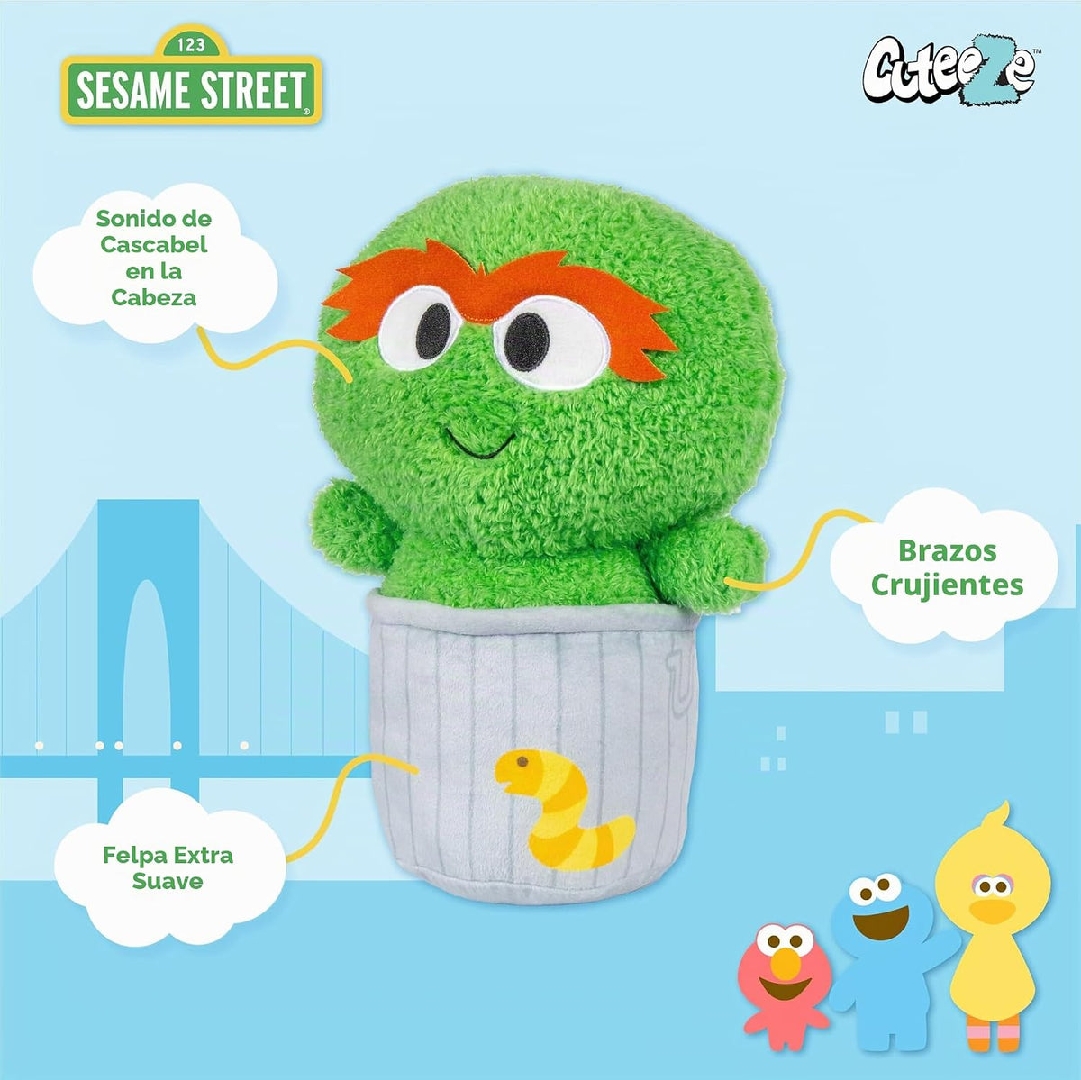 Kids Preferred Sesame Street Oscar the Grouch - Peluche de peluche...