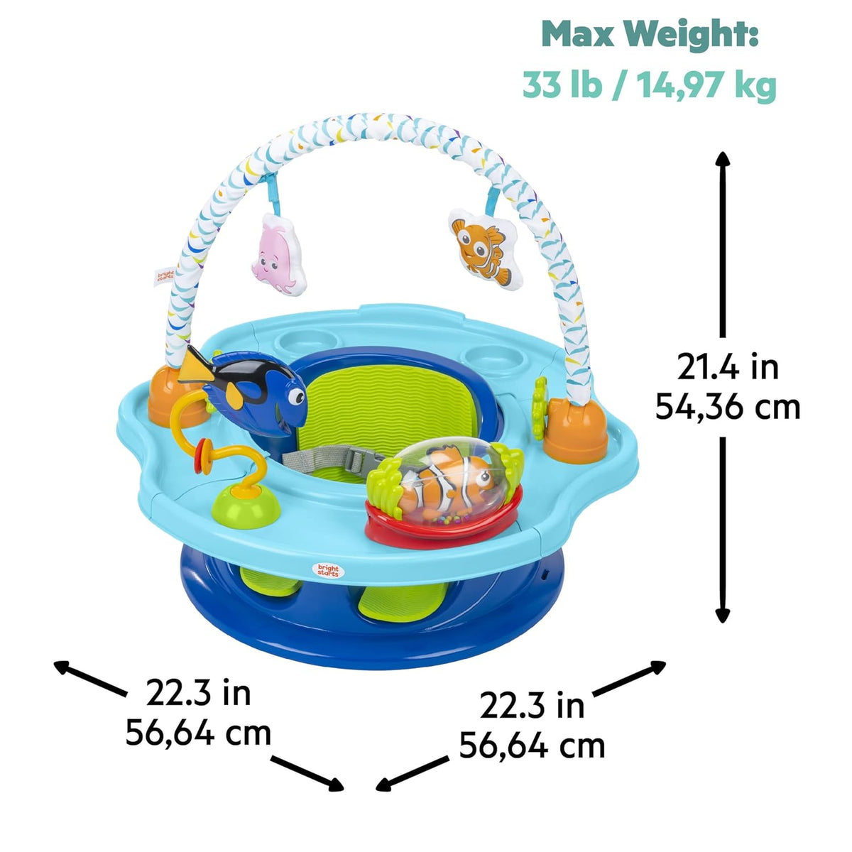 Bright Starts Disney Baby Finding Nemo SuperSeat, divertido asiento...