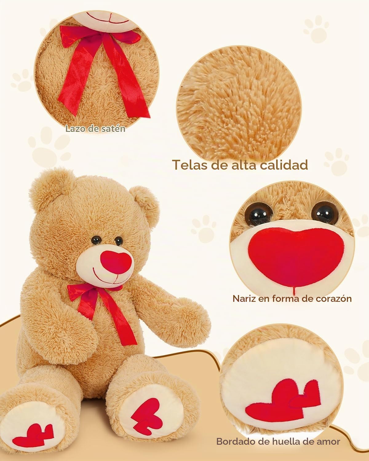 MaoGoLan Oso de Peluche Gigante de 36" Animal de Peluche - Huel...