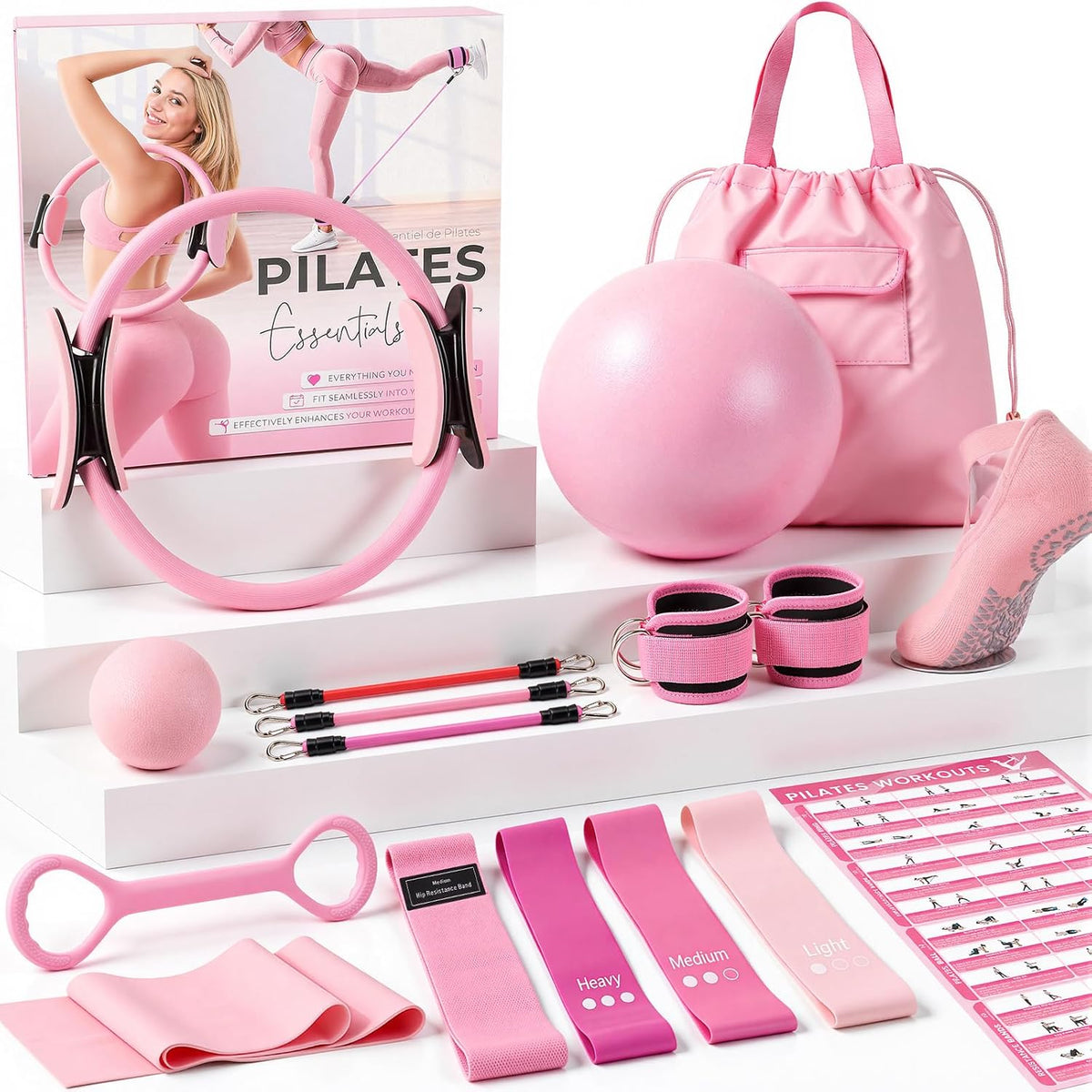 Kit de Pilates, Equipo de Pilates para Entrenamientos en casa, Kit...
