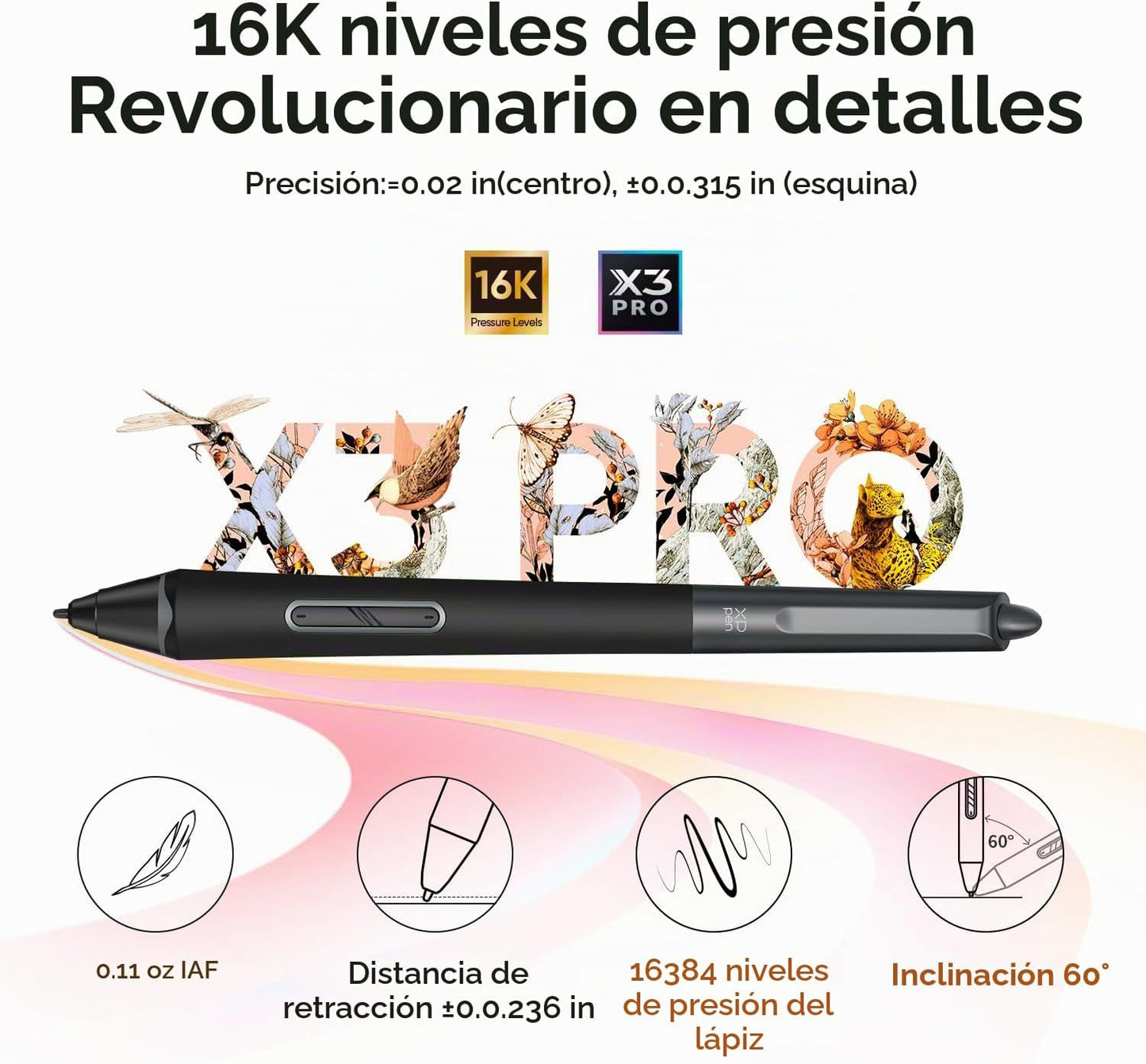 XPPen X3 Pro Smart Chip Stylus para Artist Pro 14\/16 Gen2 13.3\/15...
