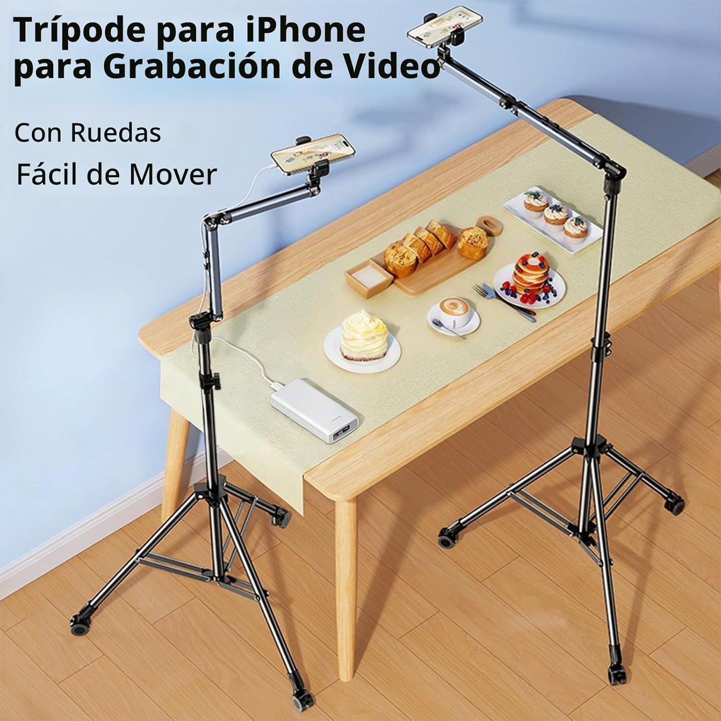 NIFBANG Soporte de trípode para teléfono para grabación de video co...