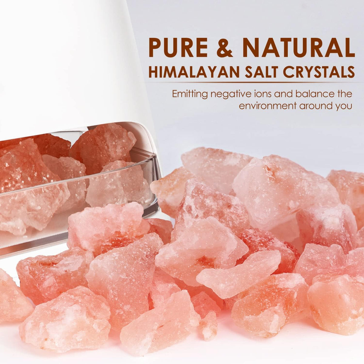 SALKING Lámpara de sal del Himalaya 2 en 1 y difusor ultrasónico de...