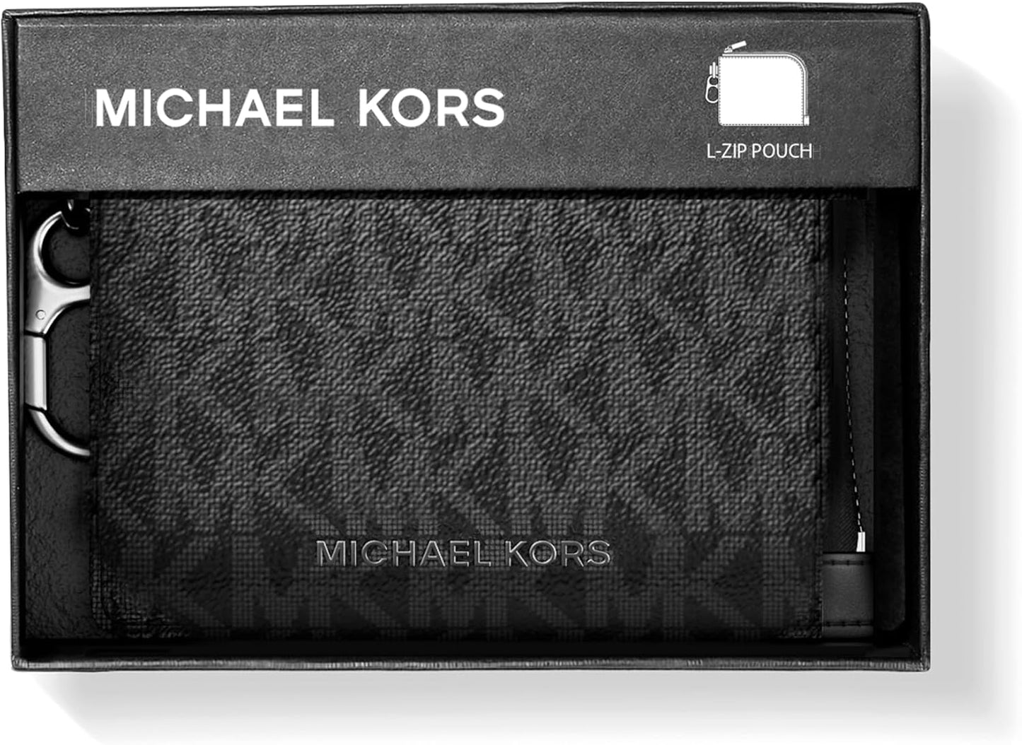 Michael Kors Bolsa Hudson con cremallera en L para hombre, herrajes...