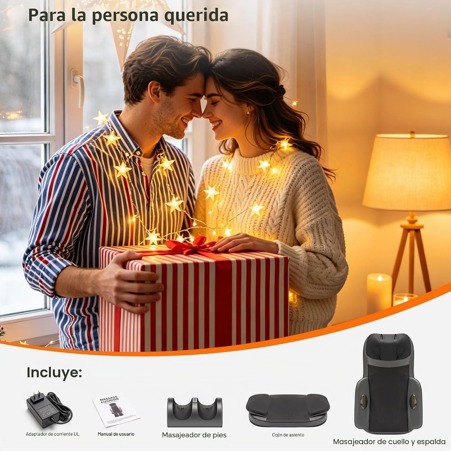 Kalamera Shiatsu Masajeador de espalda de cuello para silla con mas...