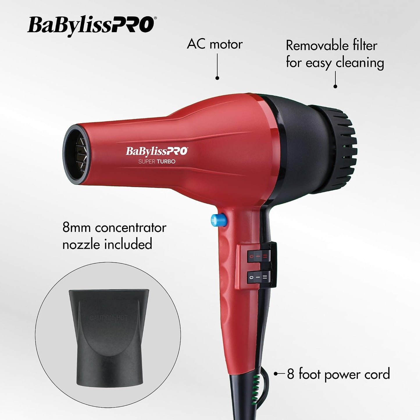 BaBylissPRO - Secador de pelo Watt Turbo