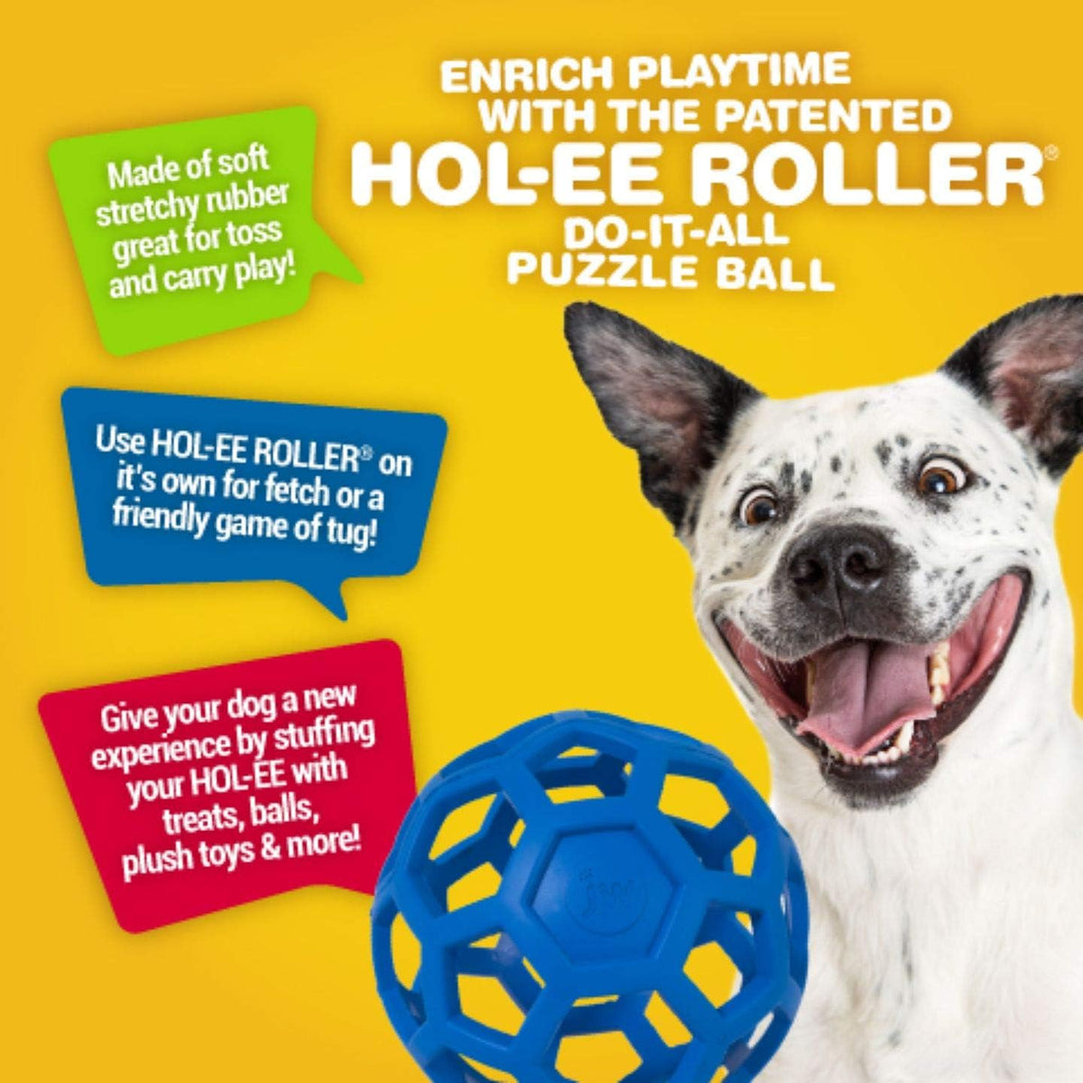 JW Pet Hol-ee Roller - Bola de rompecabezas de juguete para perros,...