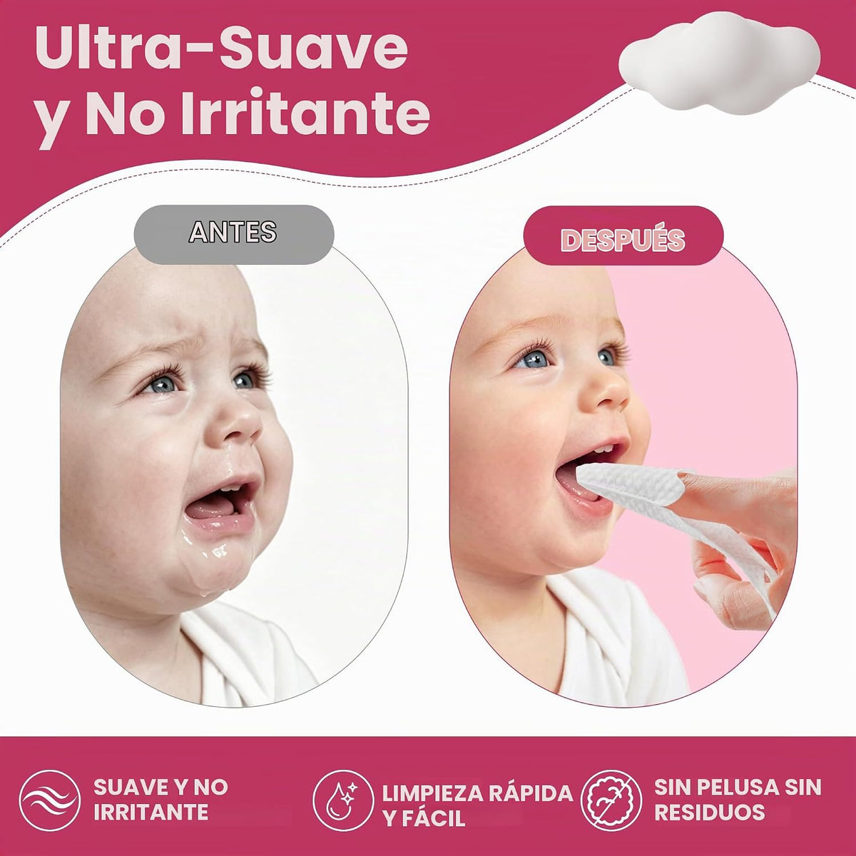 SOFYFINE - Limpiador de lengua para bebés, limpieza de la boca y la...