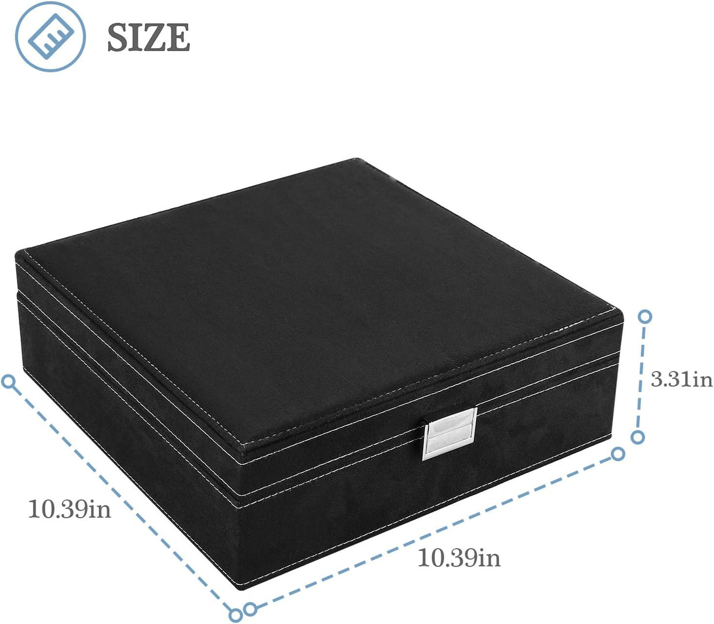 ProCase Joyero de terciopelo organizador para mujeres-Negro | Estuc...