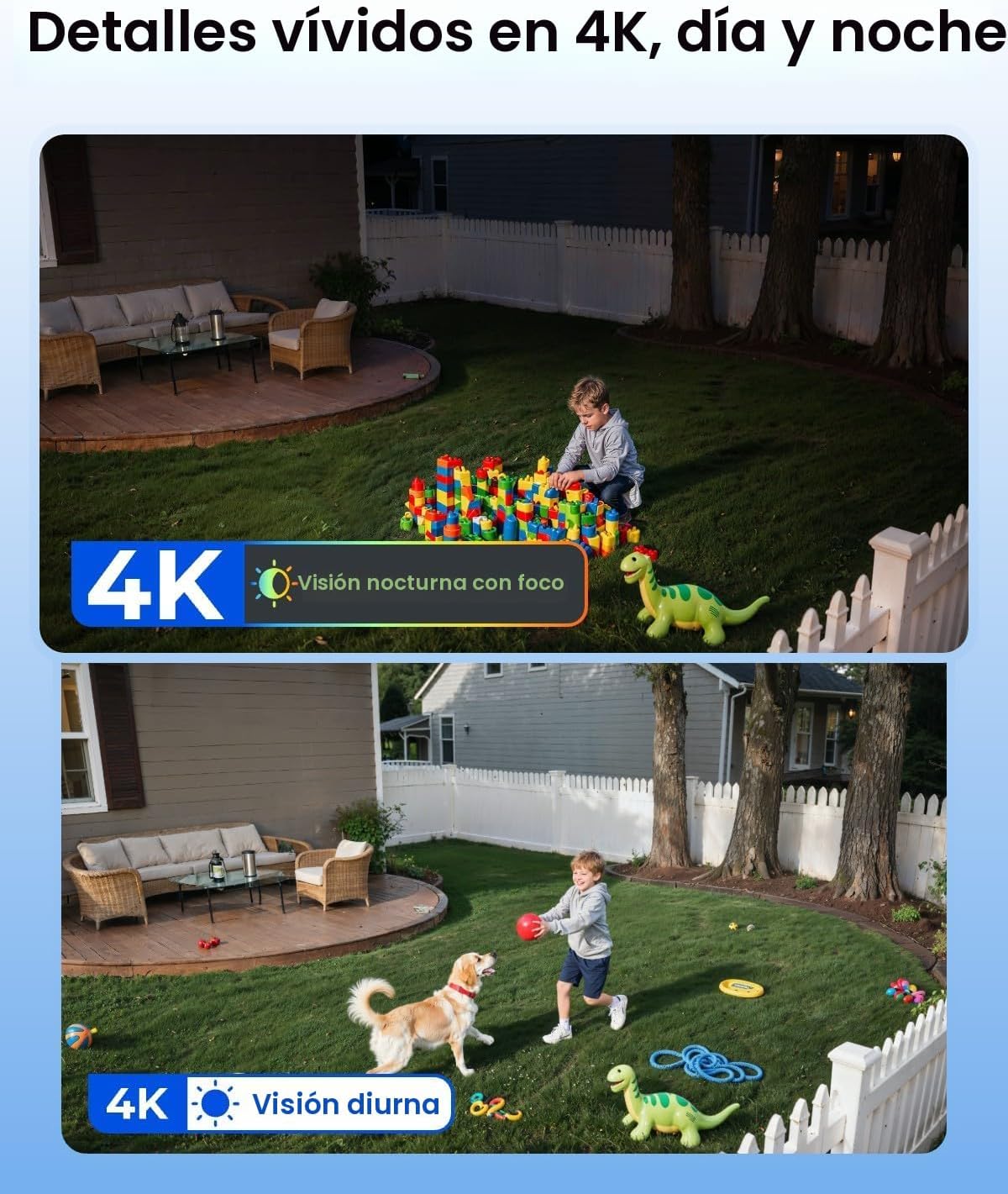 REOLINK Argus PT Ultra 4K - Cámara de seguridad solar para exterior...