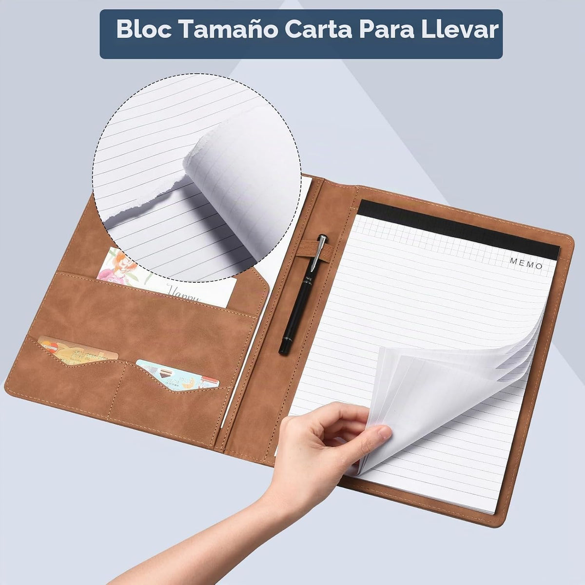 Pacific Mailer carpeta portafolios con cremallera, organizador de d...