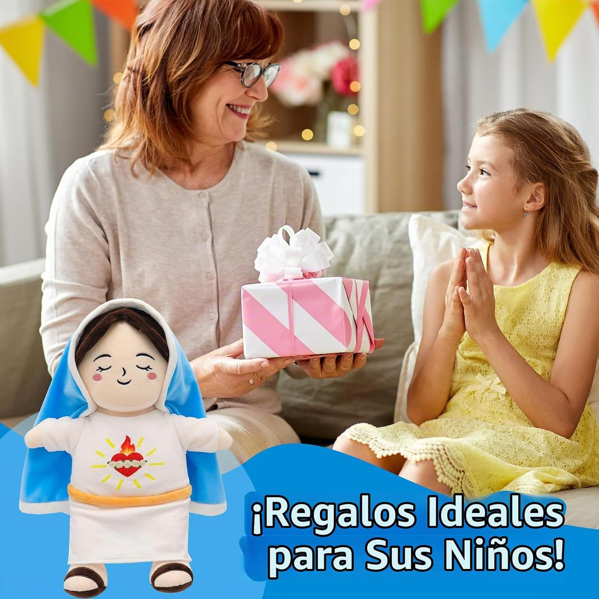 Muñeca de peluche que respira Yelakey de la Virgen María de 15"...