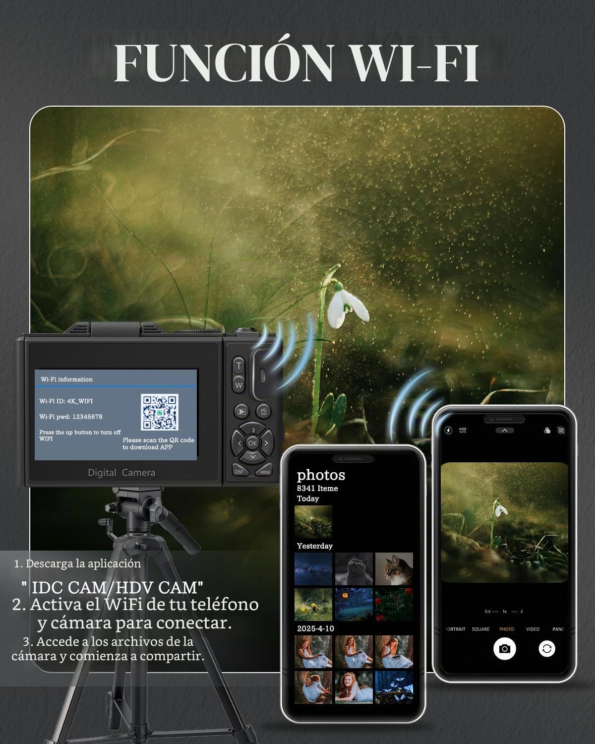 ULPTXOO Cámara digital 4K para principiantes y adolescentes, cámara...