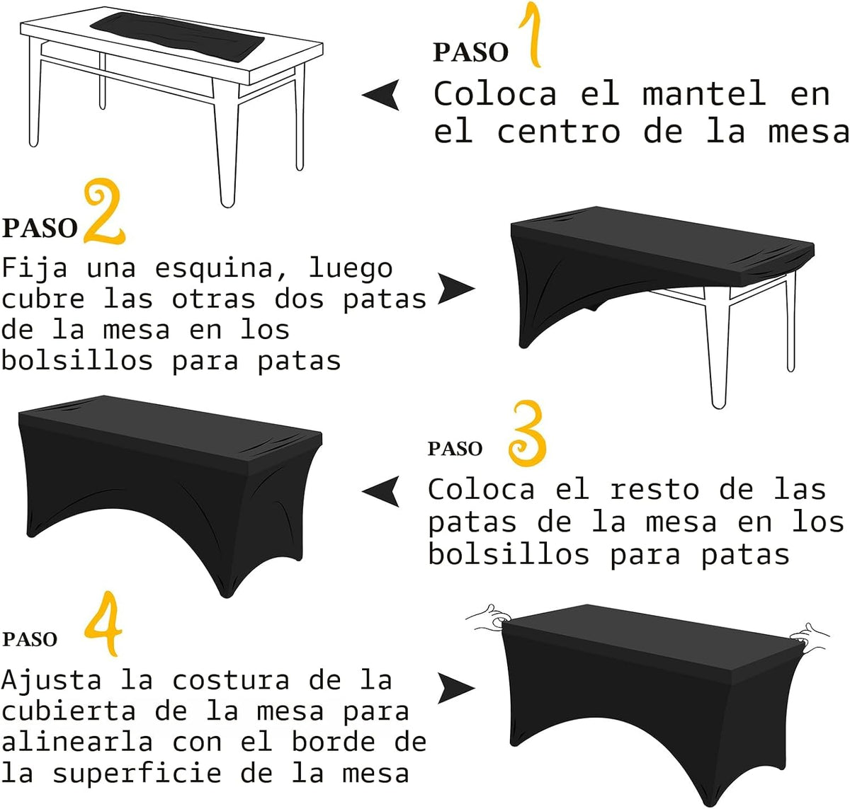 Famstar Paño de Mesa Rosa de 4 Pies de Elastano, Paño de Mesa Ajust...