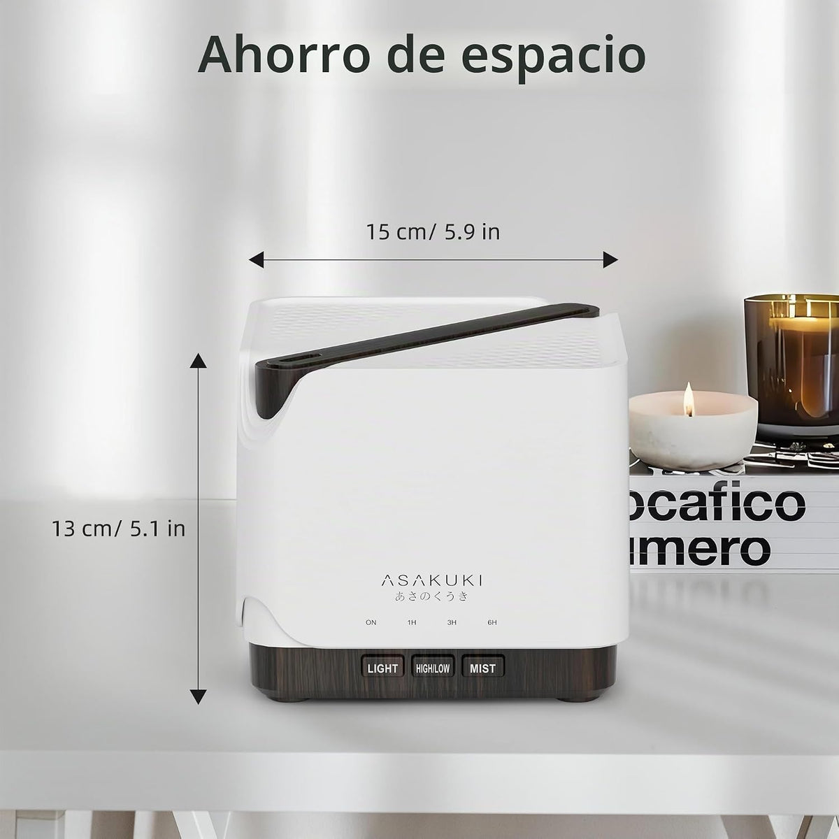 ASAKUKI Difusor de aceite esencial, humidificador ultrasónico multi...
