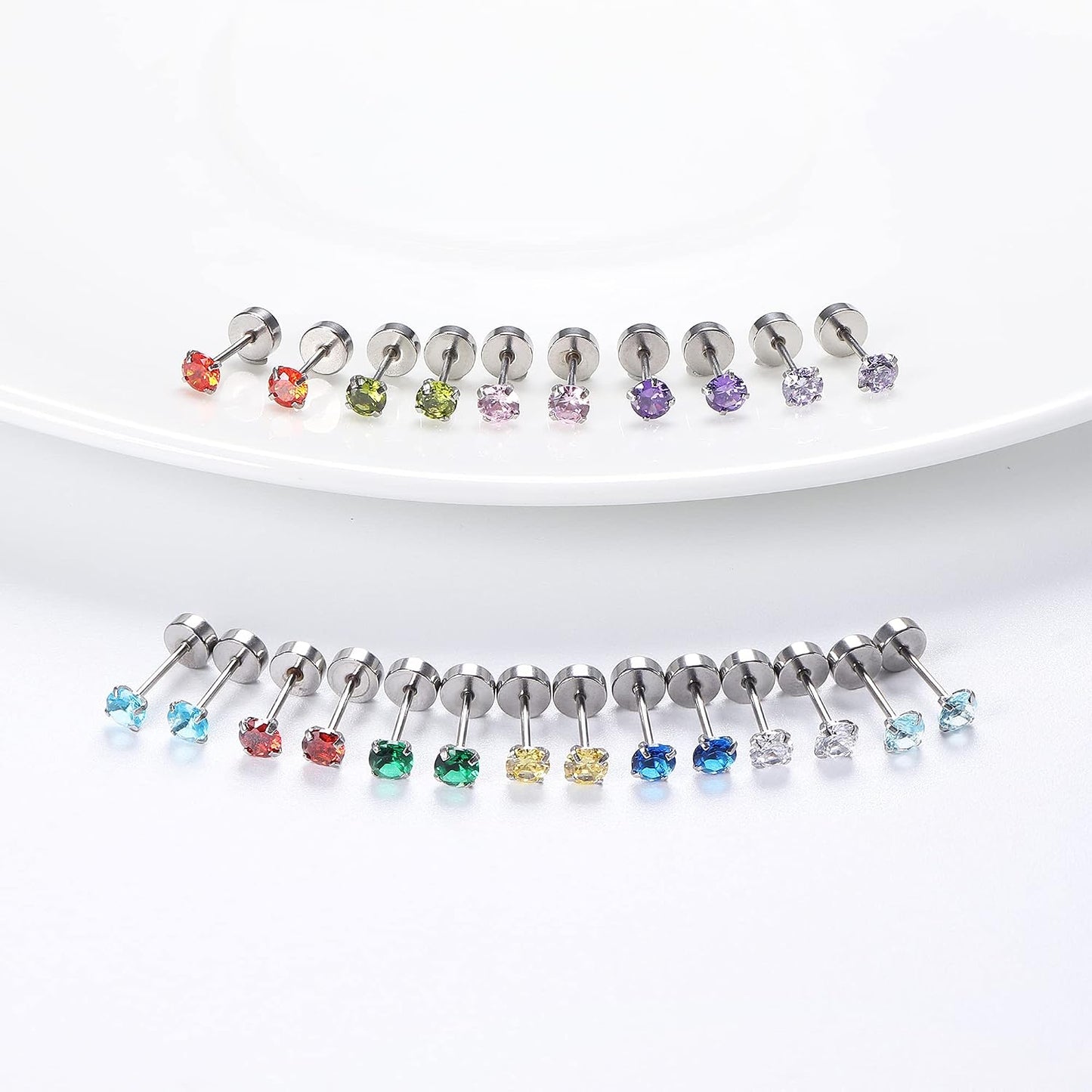 Fansilver Pendientes hipoalergénicos de 0.71 oz con parte trasera p...