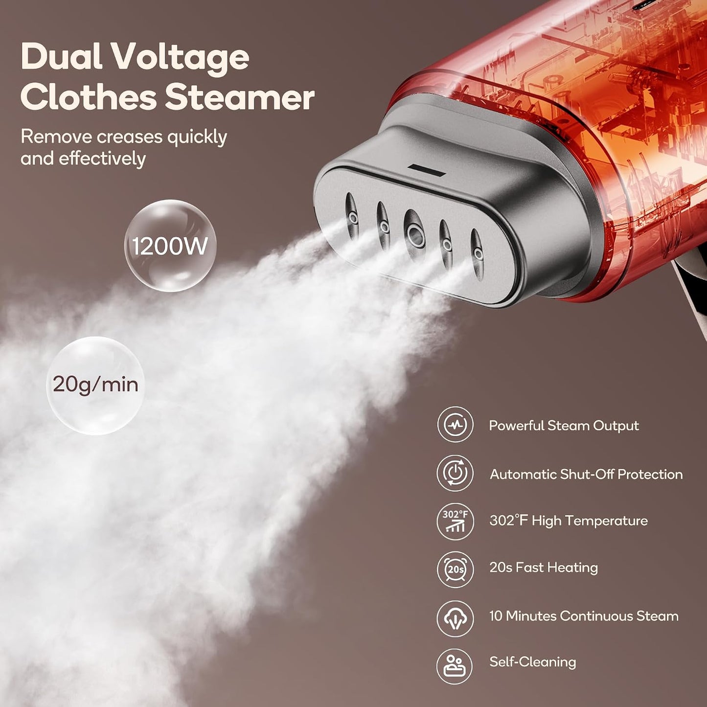 Newbealer Vaporizador Pro Business Travel de 1200 W, doble voltaje,...
