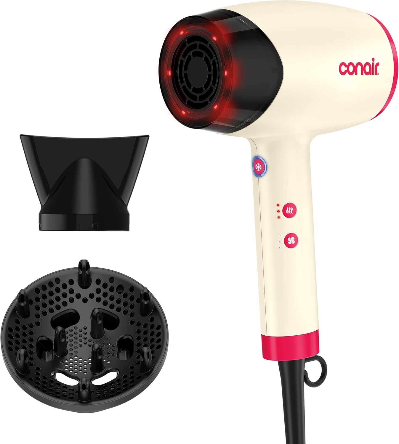 Conair InfinitiPRO - Secador de pelo infrarrojo + difusor, secado r...