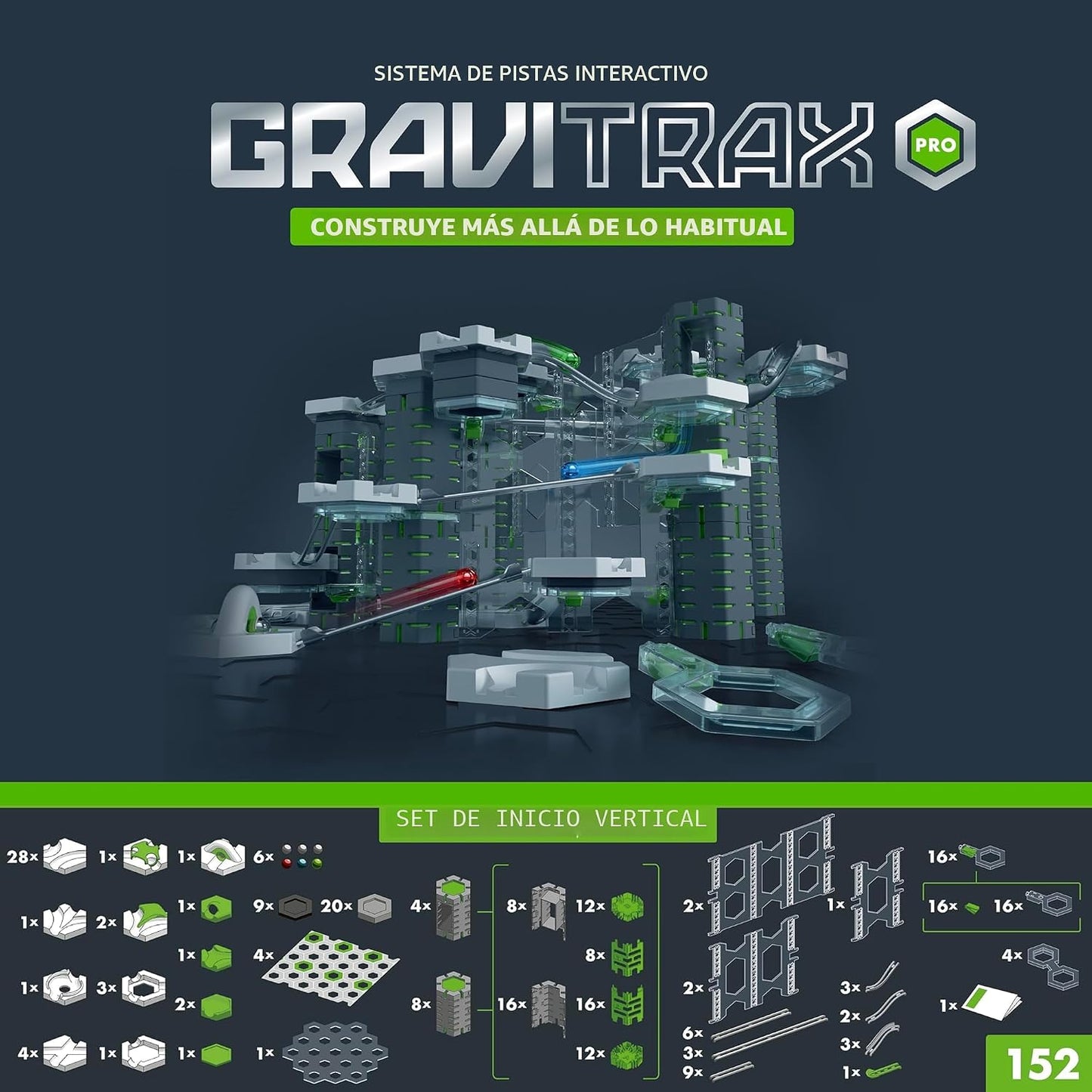 Ravensburger GraviTrax PRO Set para principiantes - Juego de canica...