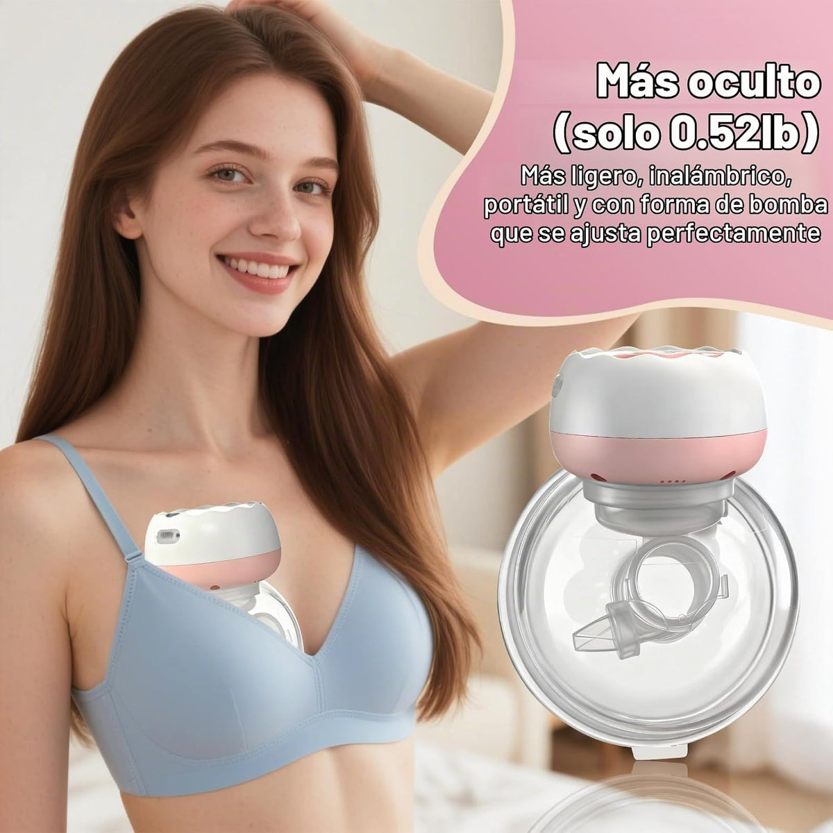 Extractor de leche eléctrico manos libres, extractor de leche portá...
