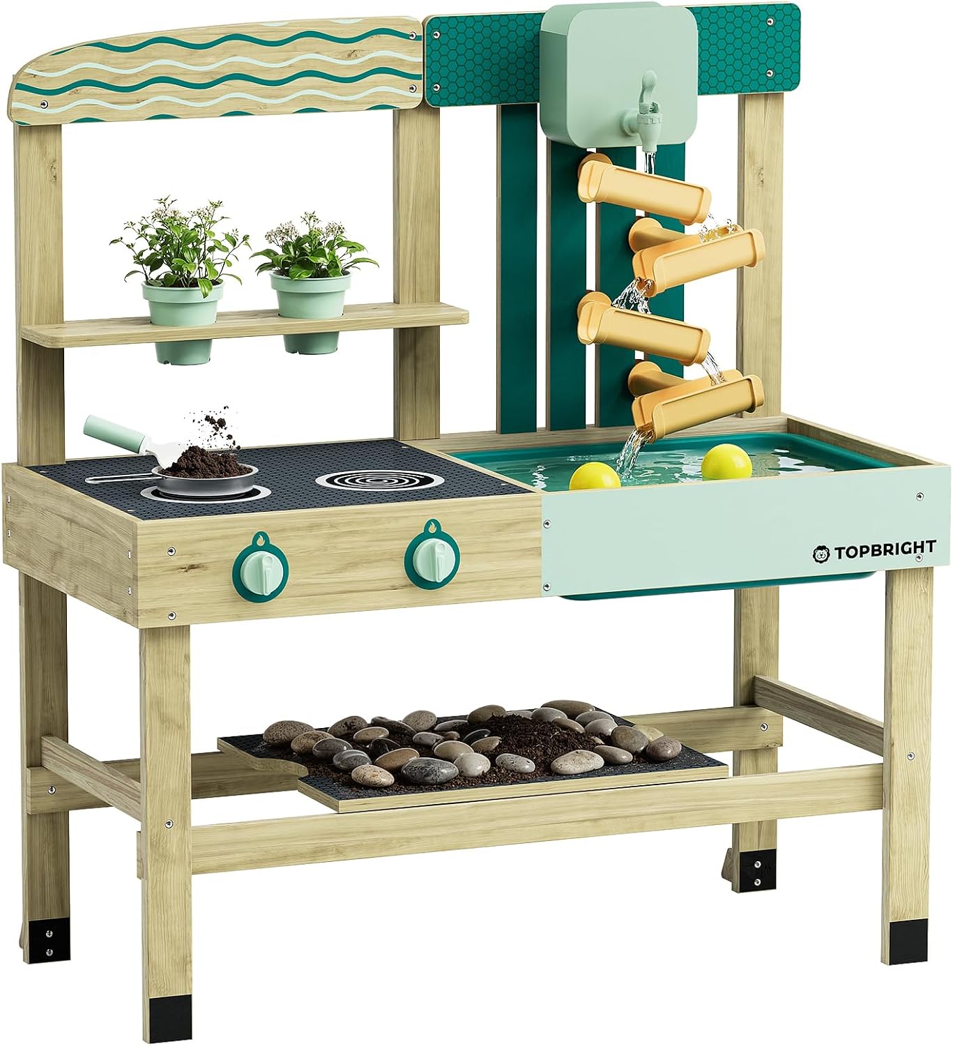 TOP BRIGHT Cocina de barro mejorada 2026 para niños, juegos de agua...