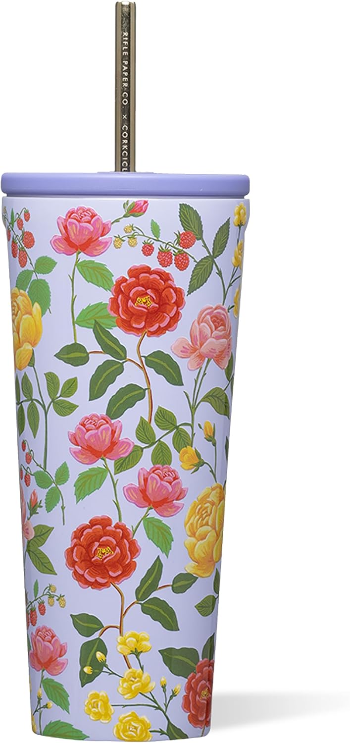 Corkcicle x Rifle Paper Co. Taza Aislada para Bebidas Frías con Tap...