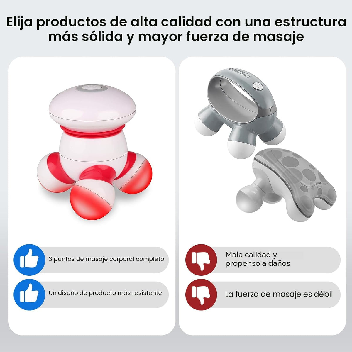 cotsoco Masajeador de mano, mini masajeador corporal vibratorio por...