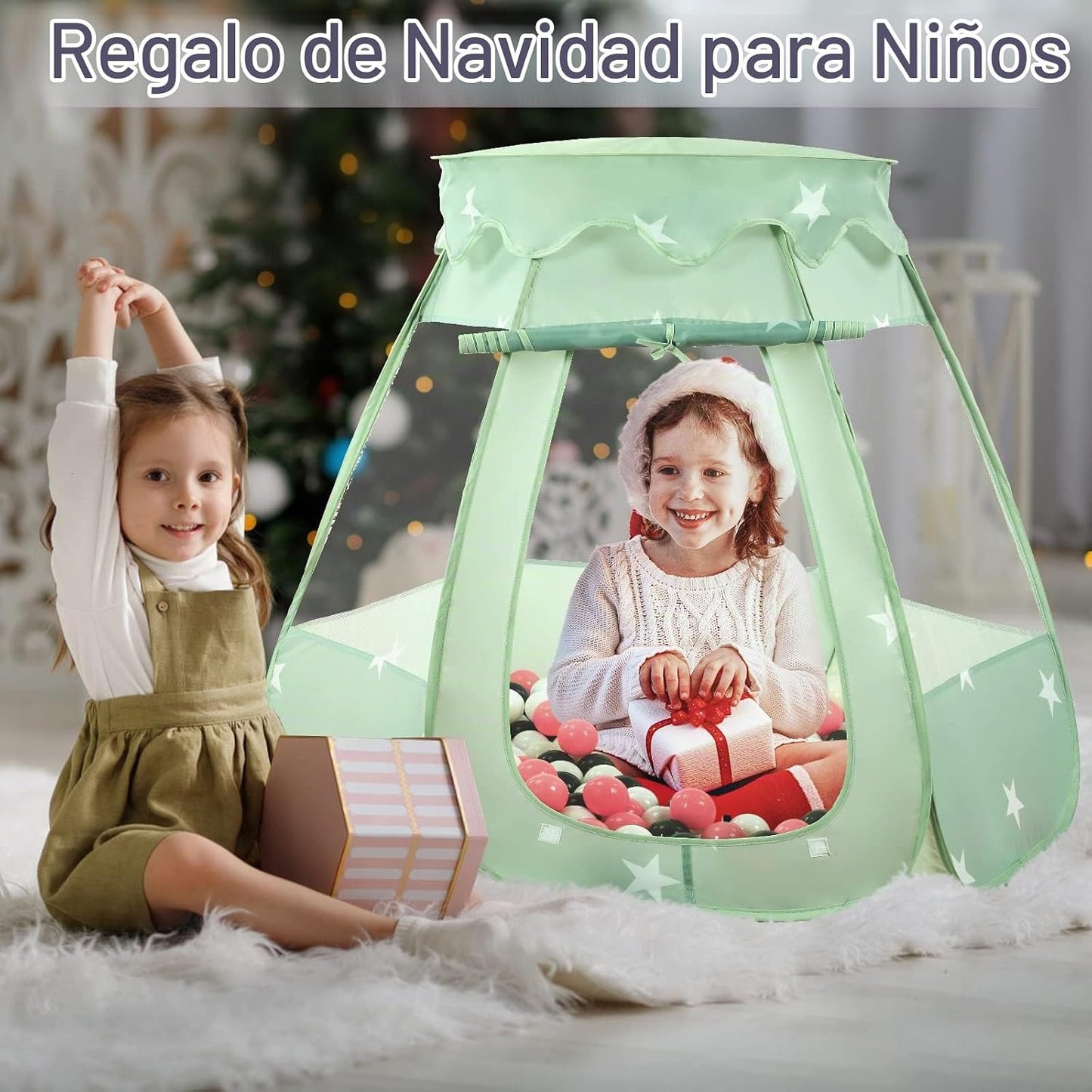 Wilhunter - Alberca de pelotas para niños pequeños con 150 pelotas,...