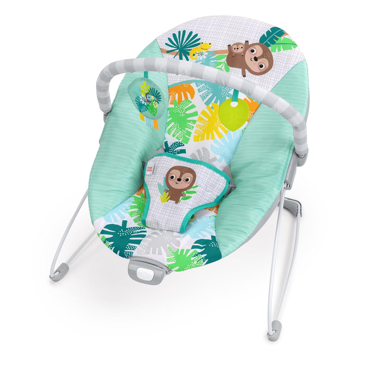 Bright Starts Wild Wonders Hamaca Vibratoria para Bebé, Barra de Ju...