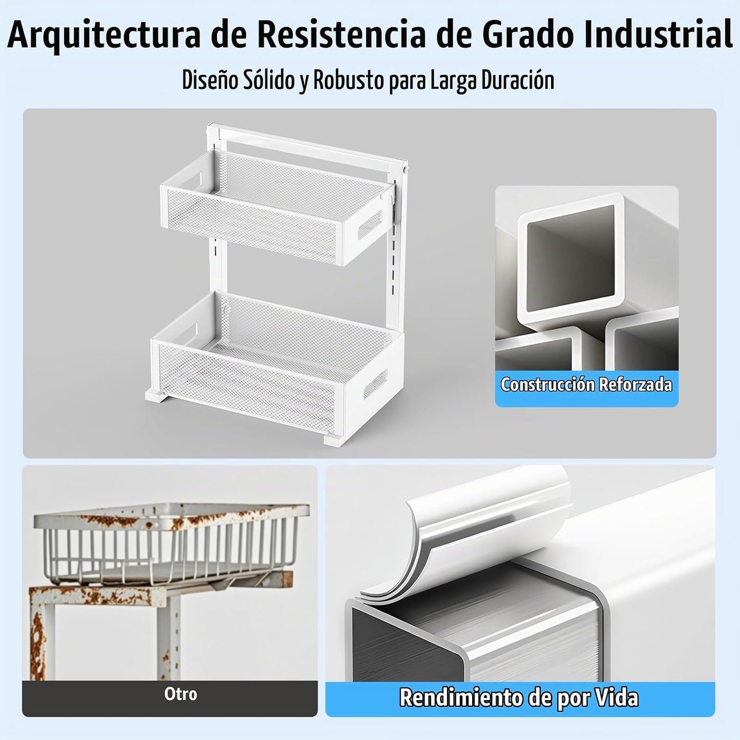 TISTAYA Organizador debajo del fregadero, organizadores de baño y a...