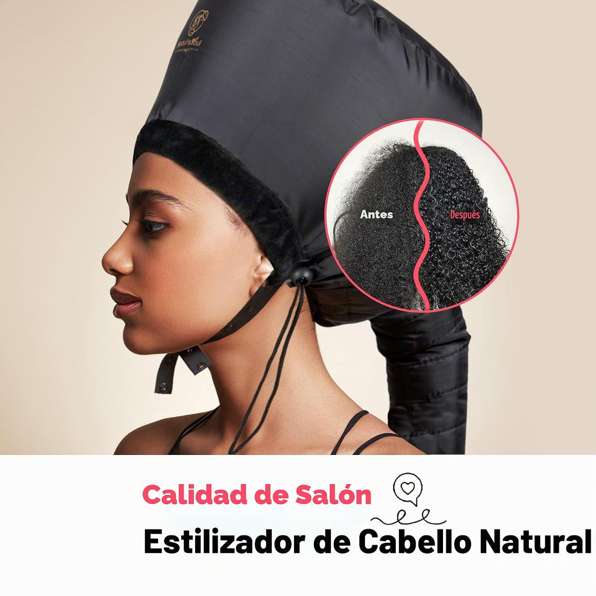 Beauté Seoul Accesorio de secador de pelo suave - Tapa con capucha...