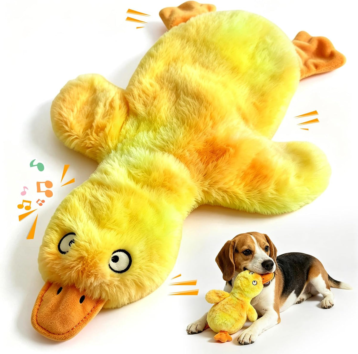 Fuufome Juguete chirriante para perro sin relleno, juguete masticab...